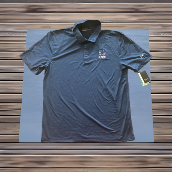 NWT Nike Golf Polo Dri-FIT Navy Blue Mens Large - Picture 1 of 6